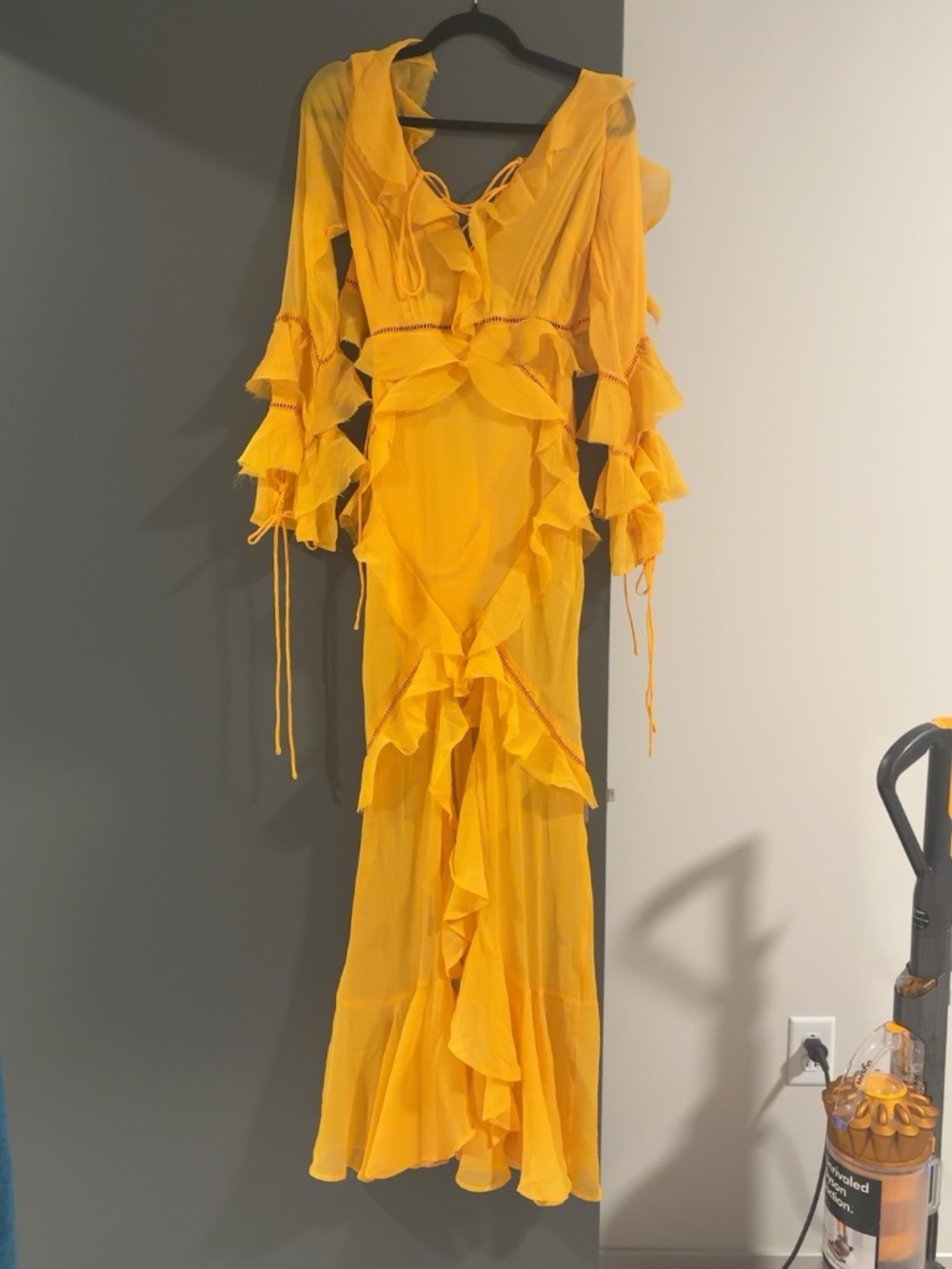 ASOS Yellow Ruffle Maxi Dress - Picture 3 of 5
